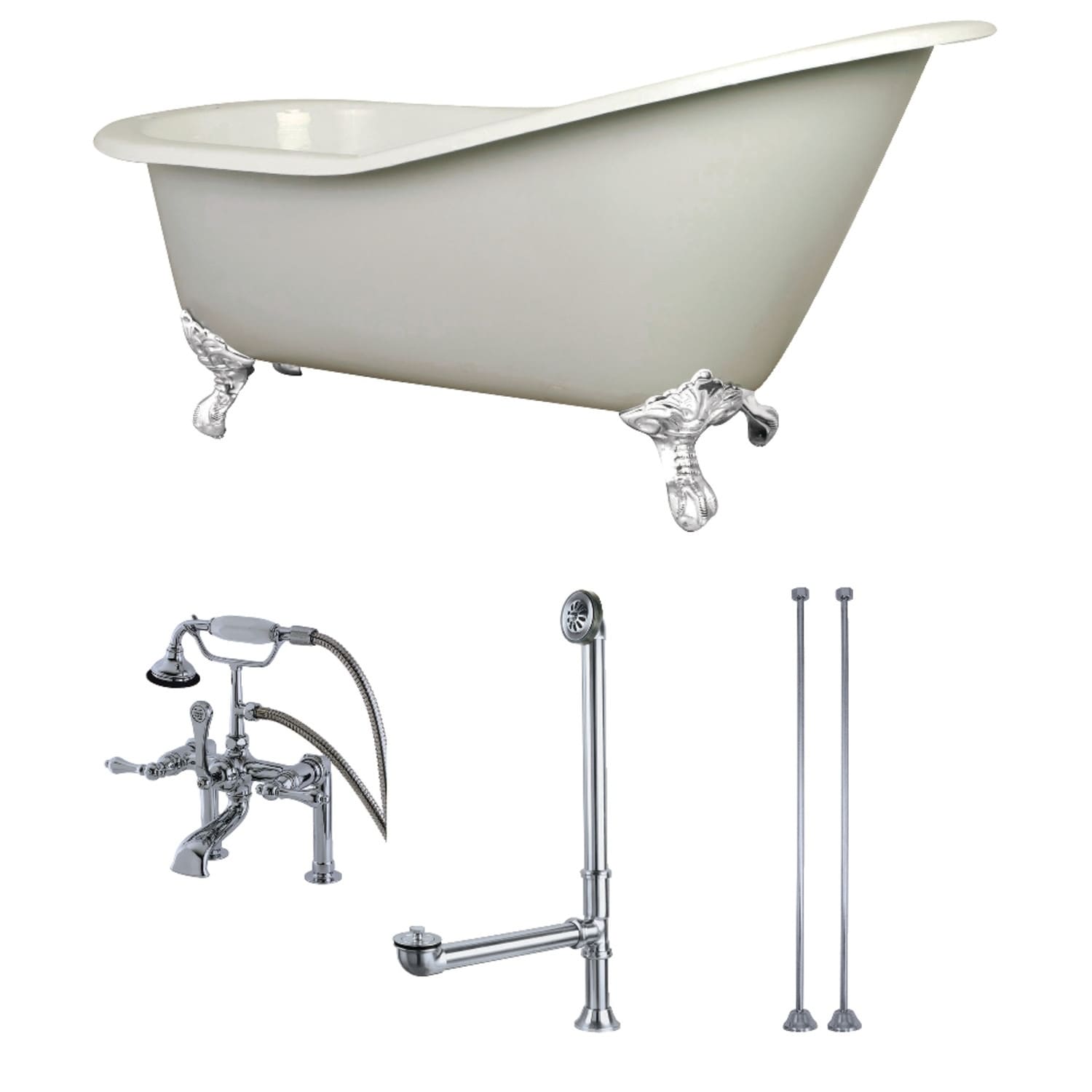 cast iron clawfoot tub faucet