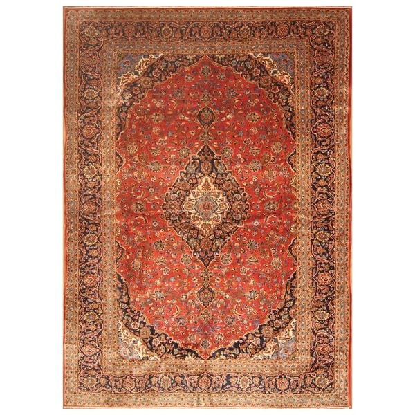 Shop Handmade One-of-a-Kind Kashan Wool Rug (Iran) - 9'10 x 13'10 - On