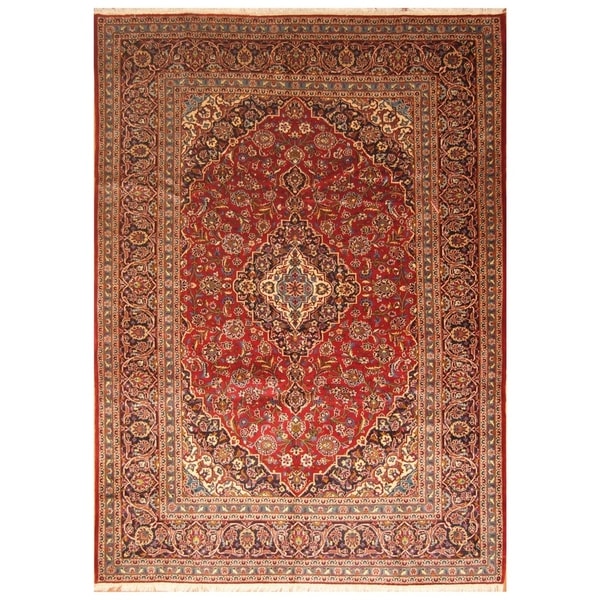 Handmade Kashan Wool Rug (Iran) - 8'1 x 11'6