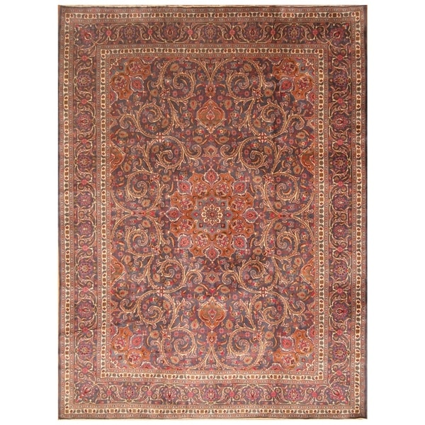 Handmade Mahal Wool Rug (India) - 9'7 x 12'9