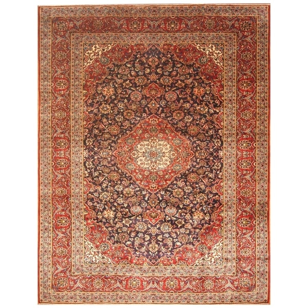 Handmade One-of-a-Kind Kashan Wool Rug (Iran) - 9'7 x 13'4 - On Sale