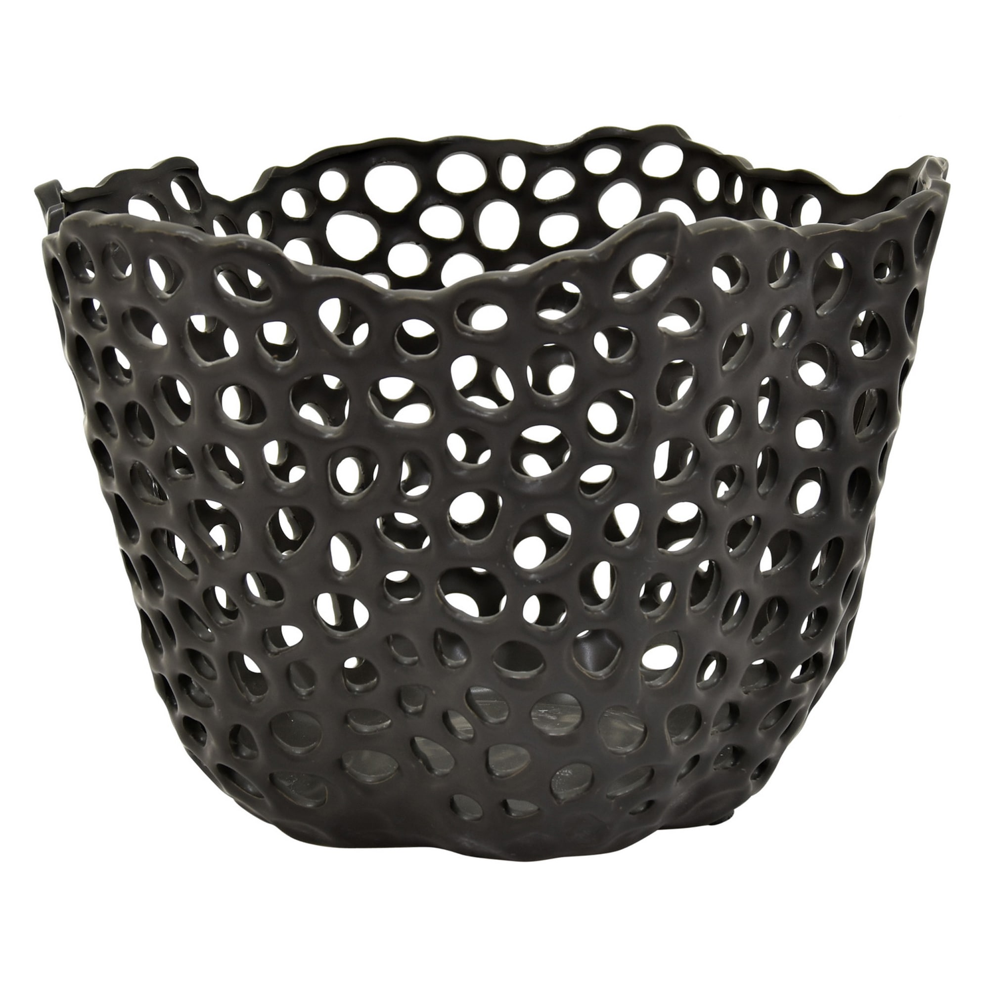 Three Hands Matte Black Ceramic 10 Inch Decorative Bowl Overstock 24203213