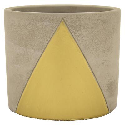 Three Hands 4 " Planter - Grey/Gold - Gold