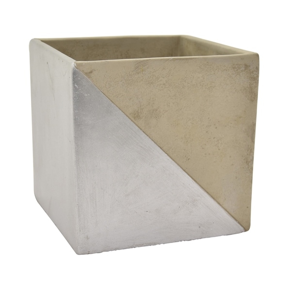 Three Hands 4.75 " Flower Pot - Gray & Silver - Silver