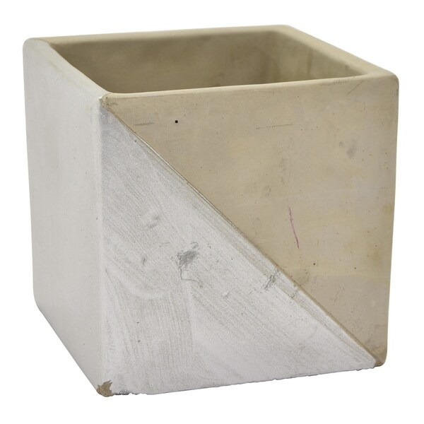 Three Hands 5.5 " Flower Pot - Gray & Silver - Silver