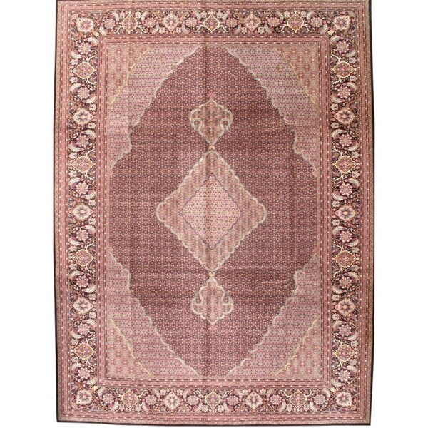 Pasargad DC Fish Design Hand-Knotted Sino Tabriz Rug - 10'2" X 14' - 10'2" x 14'