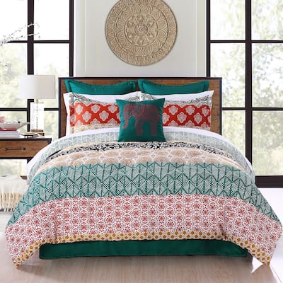 The Curated Nomad La Boheme Striped 7-piece Comforter Set