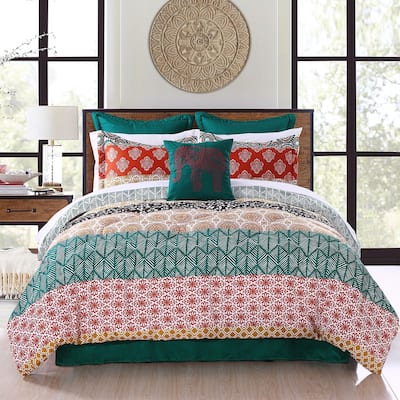 The Curated Nomad La Boheme Striped 7-piece Comforter Set