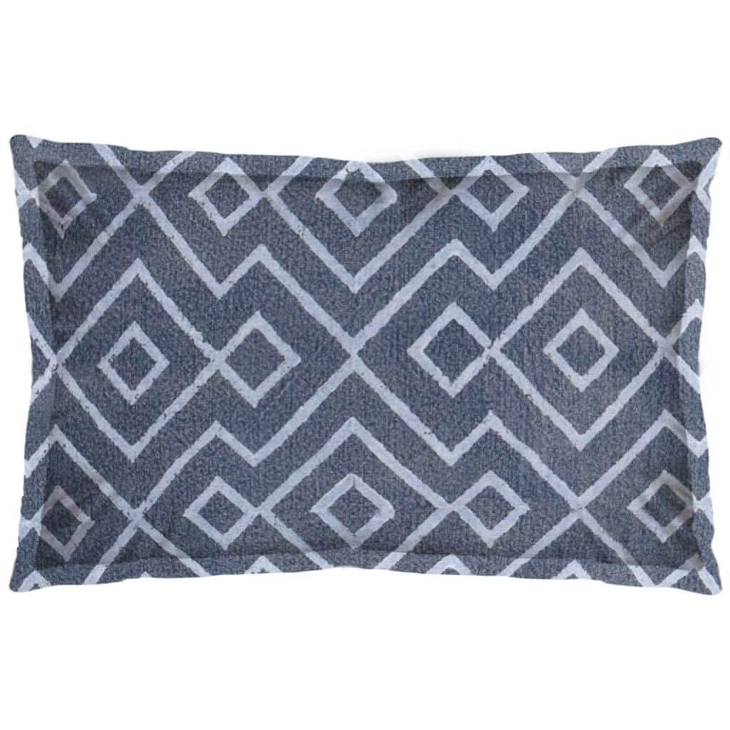 Boswell III 14" x 26" Blue Diamond Patterned Pillow Cover