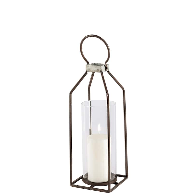 Kingston I Large Rustic Metal Framed Table Candle Holder
