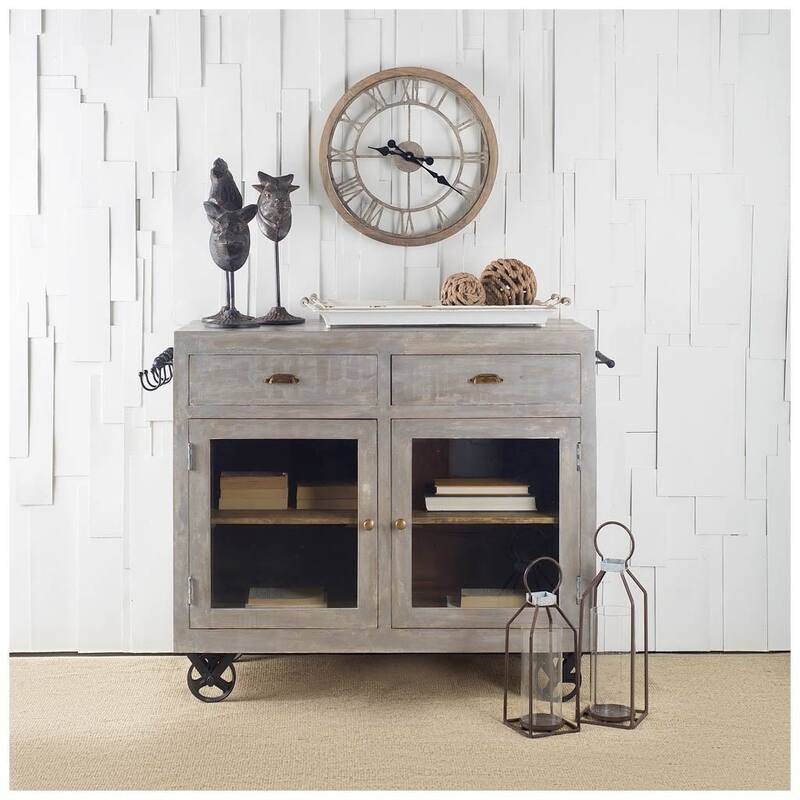 Kingston I Large Rustic Metal Framed Table Candle Holder