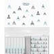 preview thumbnail 2 of 0, Sweet Jojo Designs Navy Blue, Aqua and Grey Aztec Mountains Peel and Stick Wall Decal Stickers Art Nursery Decor (Set of 4)