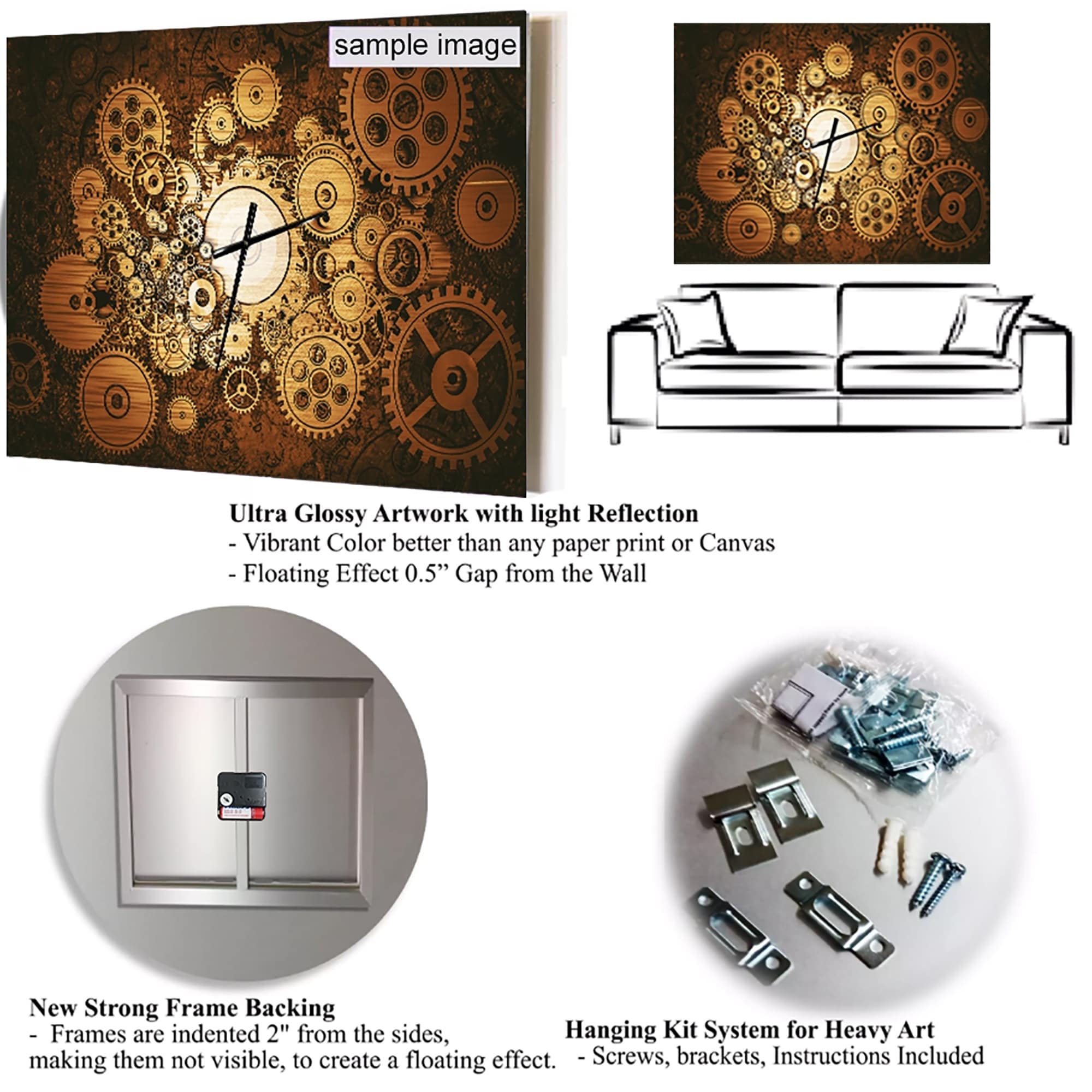 Designart Wooden Walls And Windows Oversized Farmhouse Wall Clock Overstock 24203895 40 In Wide X 30 In High