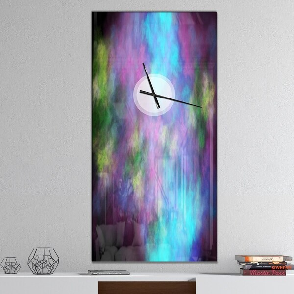 Designart 'Perfect Blue Purple Starry Sky' Oversized Abstract Wall CLock