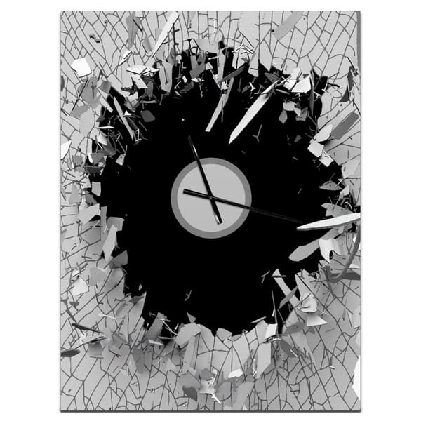 Strick Bolton Abstract Broken Wall 3d Design Metal Clock On Sale Overstock 24203928 30 In Wide X 40 In High