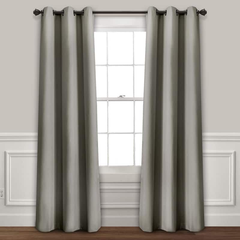 Lush Decor Absolute Blackout Window Curtain Panel Pair - 38"w x 84"l - Dark Gray