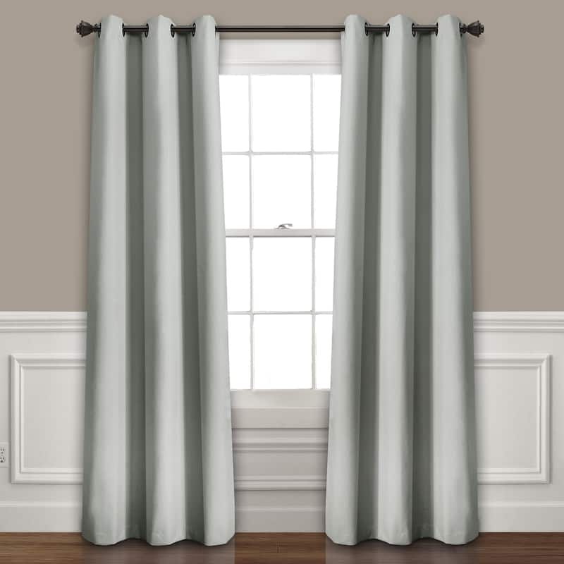 Lush Decor Absolute Blackout Window Curtain Panel Pair - 38"w x 84"l - Light Gray