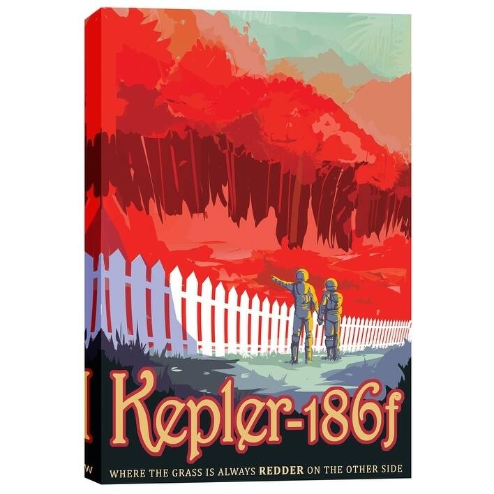 Epic Graffiti "Visions of the Future: Kepler-186f" Giclee Canvas Wall Art, 12" x 18"