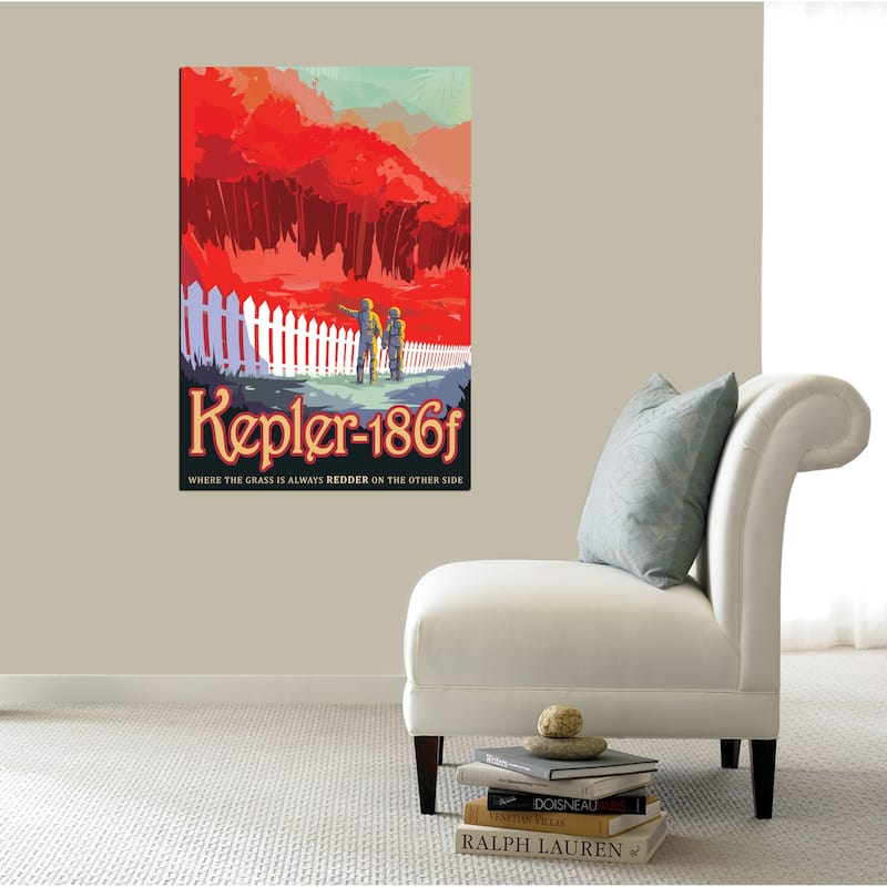 Epic Graffiti "Visions of the Future: Kepler-186f" Giclee Canvas Wall Art, 12" x 18"