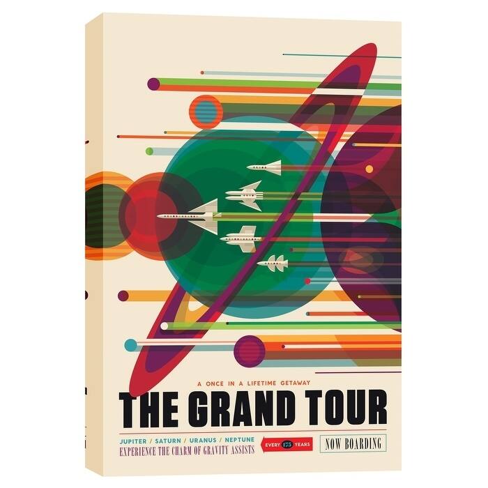 Epic Graffiti "Visions of the Future:The Grand Tour" Space Giclee Canvas Wall Art, 12" x 18"