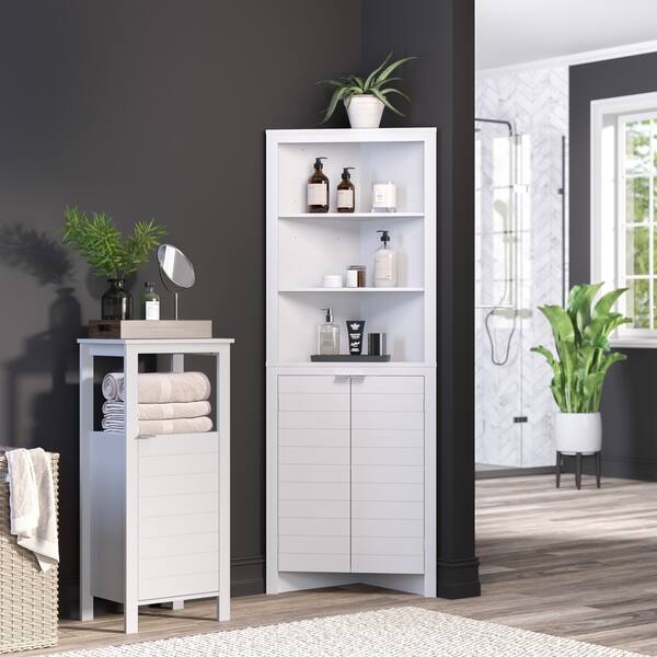 Shop Riverridge Madison Collection Tall Corner Cabinet Overstock 24204474 Gray