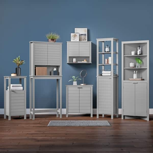 Shop Riverridge Madison Collection Tall Corner Cabinet On Sale Overstock 24204474 Gray