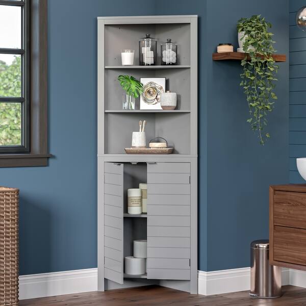 Shop Riverridge Madison Collection Tall Corner Cabinet On Sale Overstock 24204474 Gray