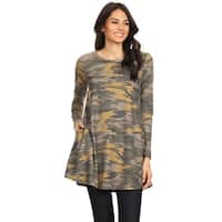 Women's Pattern Print Casual Tunic Top