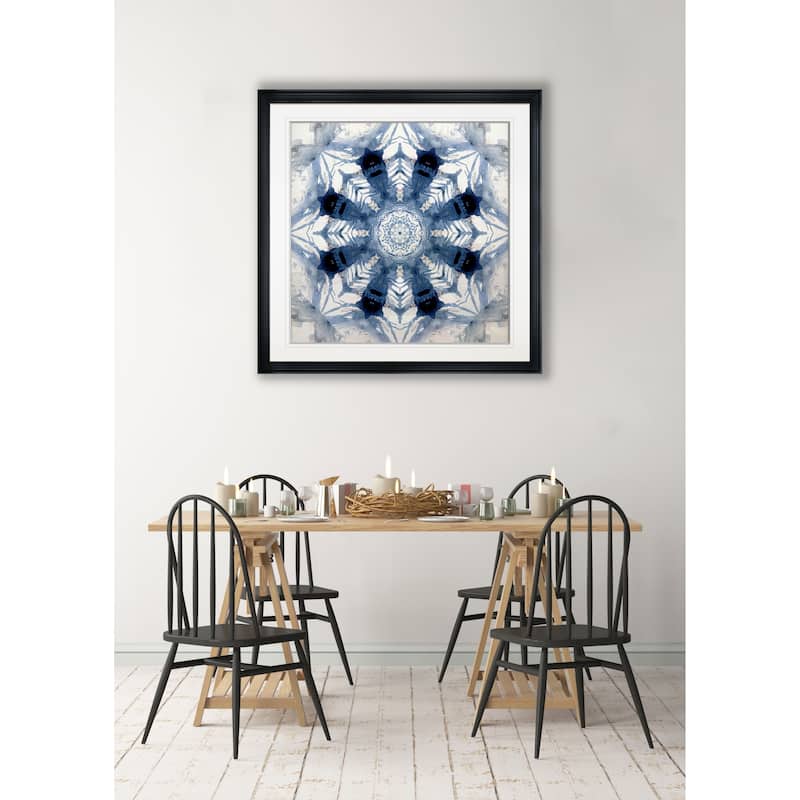 Indigo Kaleidoscope III -Framed Giclee Print