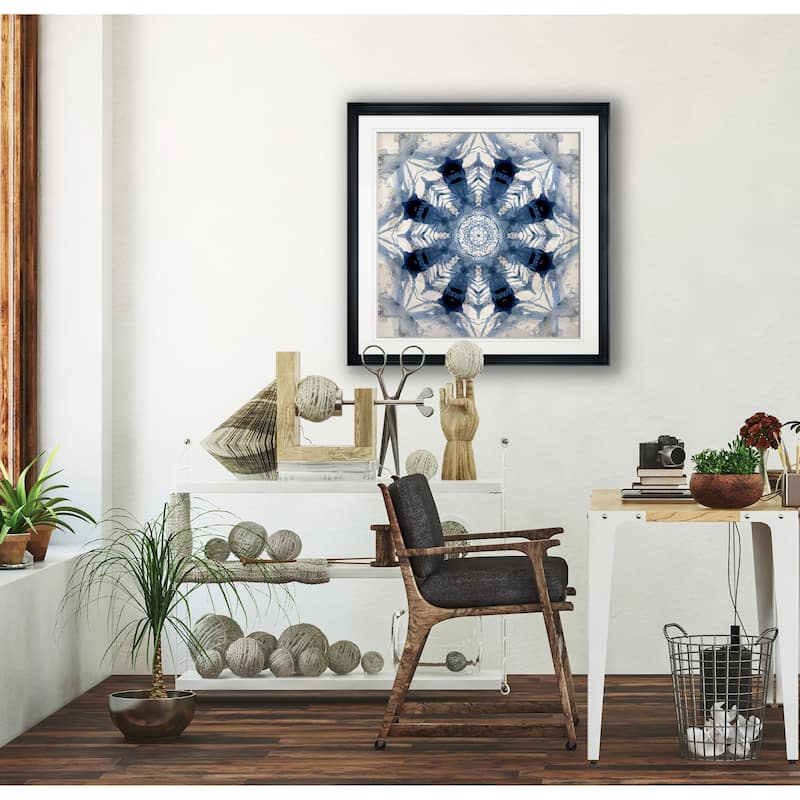 Indigo Kaleidoscope III -Framed Giclee Print