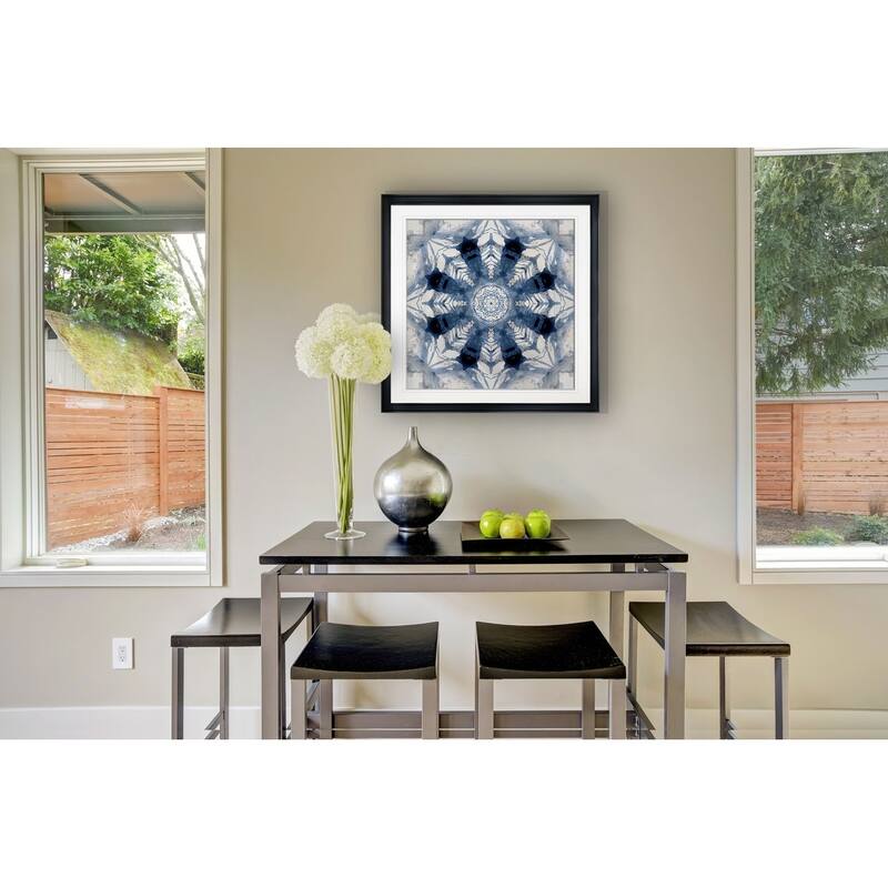 Indigo Kaleidoscope III -Framed Giclee Print