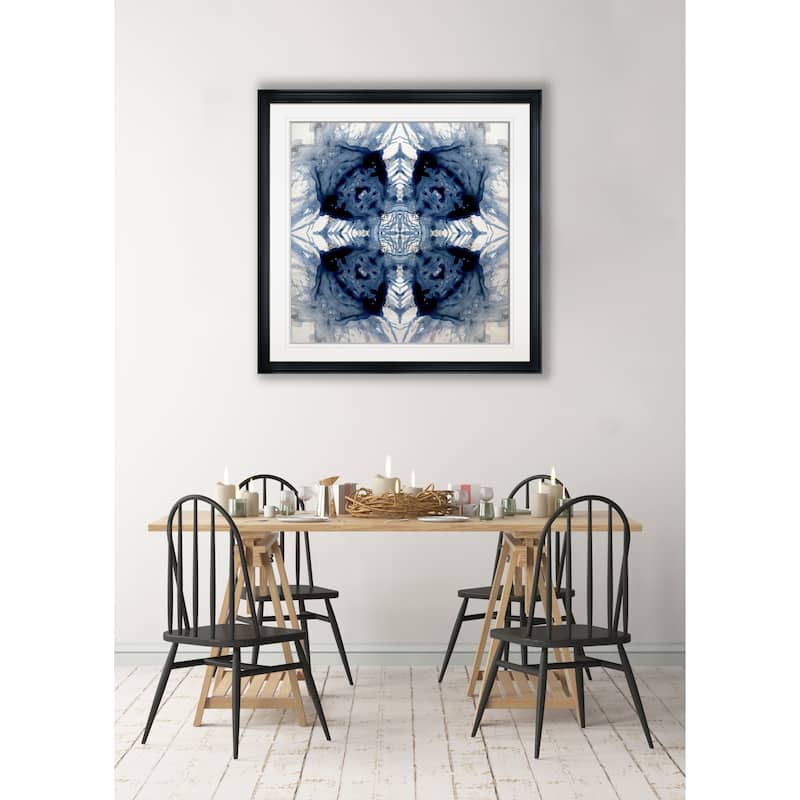 Indigo Kaleidoscope IV -Framed Giclee Print
