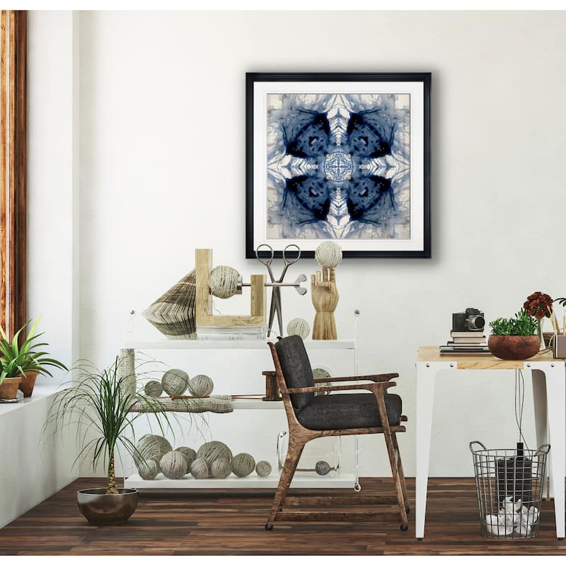 Indigo Kaleidoscope IV -Framed Giclee Print