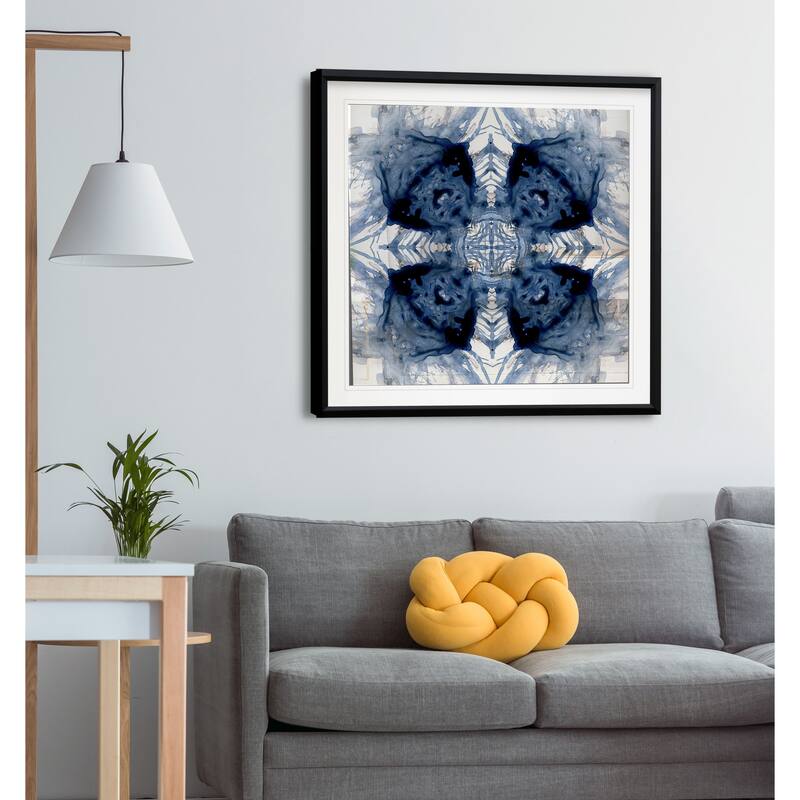 Indigo Kaleidoscope IV -Framed Giclee Print