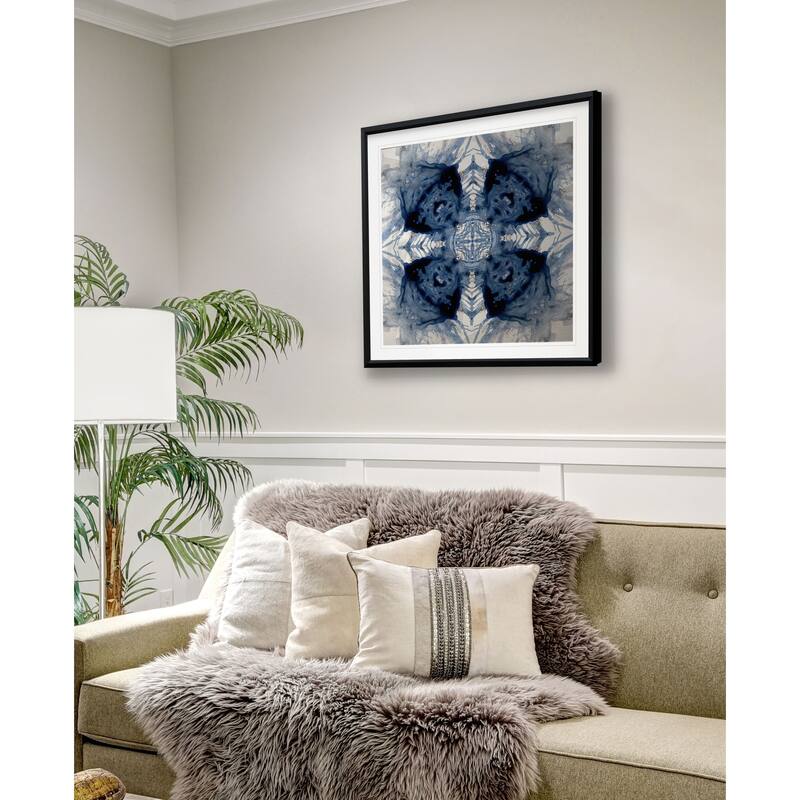 Indigo Kaleidoscope IV -Framed Giclee Print