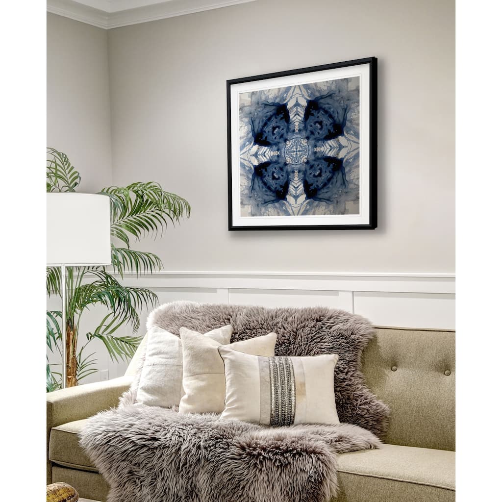 Indigo Kaleidoscope IV -Framed Giclee Print