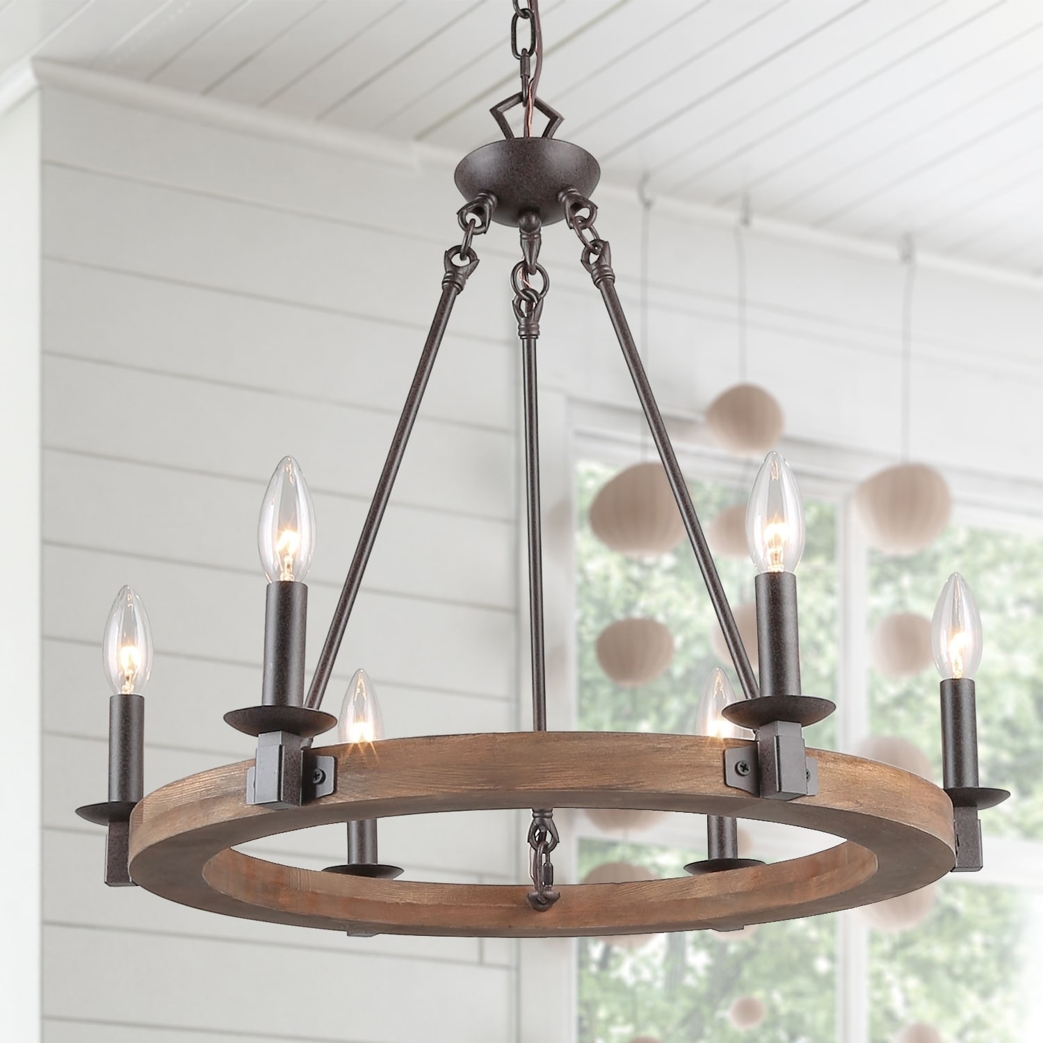 LNC 6-Light Transitional Chandelier Lighting - N/A - Chandeliers For Bedrooms by Overstock.com