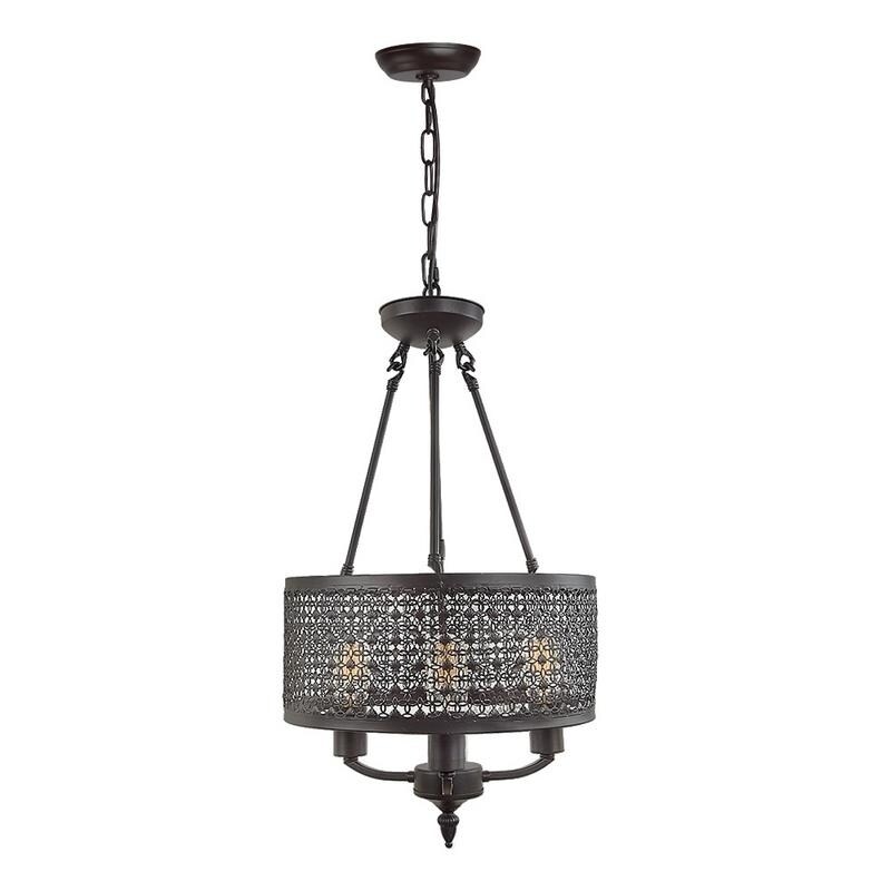 LNC Fretwork Chandeliers 3-Light Pendant Lighting Ceiling Lights - Chandeliers For Bedrooms by Overstock.com