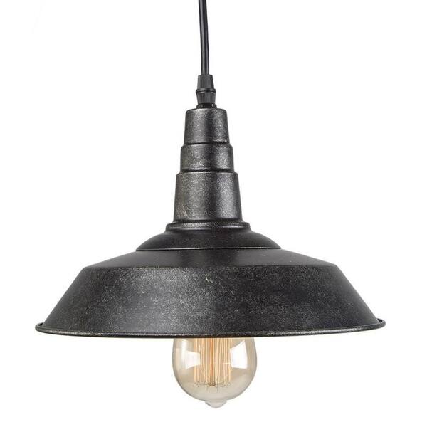 Lnc 1 Light Blackened Barn Warehouse Style Pendant Lnc 1 Light Blackened Barn Warehouse Style Pendant