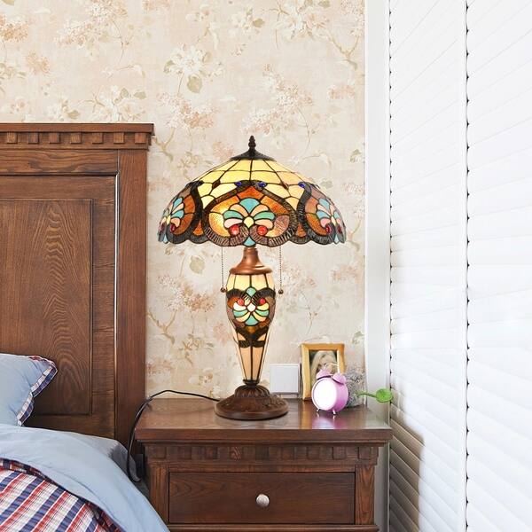 Shop Tiffany Style Halloween Table Lamp Victorian Jeweled Double