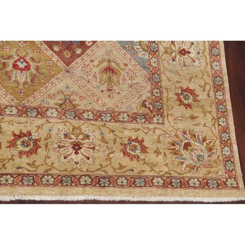 Hand-Spun Wool Agra Indian Oriental Area Rug For Living Room - 13'11" x 10'0"