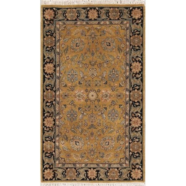 Hand Knotted Woolen Fl Agra Indian Oriental Wool Rug For Fl Agra Indian Oriental Wool Rug