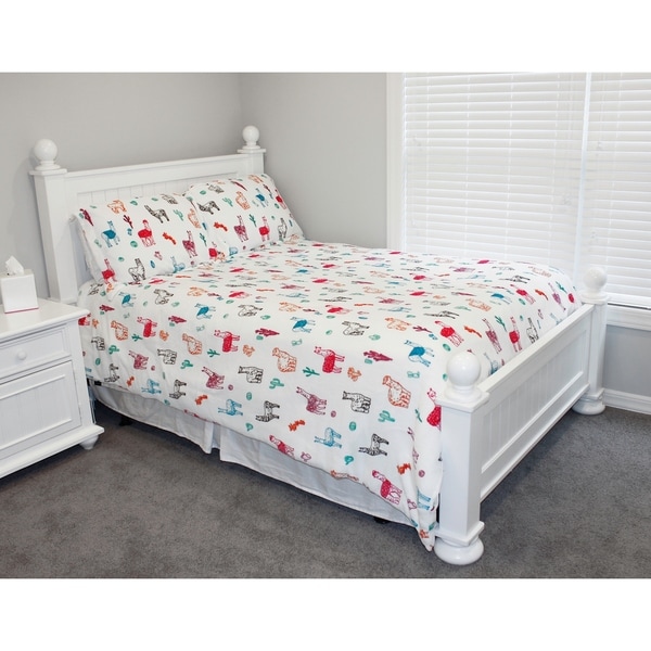 Shop Thro Larry Llama Flannel Fleece Twin Comforter Set