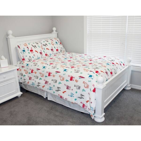 Shop Thro Larry Llama Flannel Fleece Twin Comforter Set On Sale