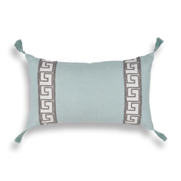 Sea Greek Key 12 x 20 Pillow