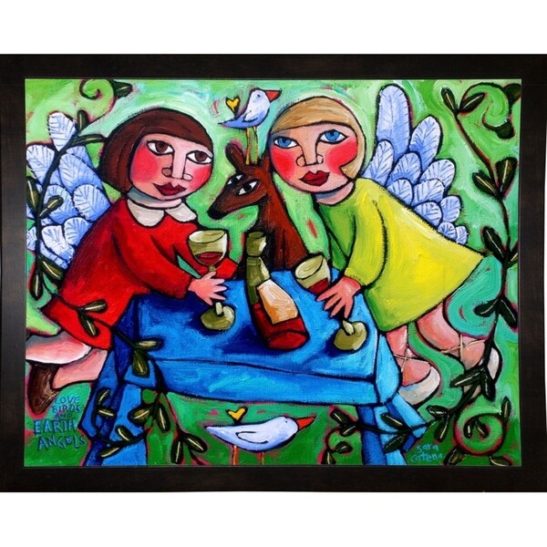 Lovebirds and Earth Angels-SARCAT98798 Print 7.75"x10" by Sara Catena