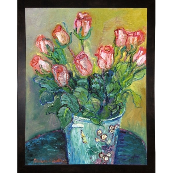 Flowers in a Vase-RICWAL34356 Print 9.75"x7.5" by Richard Wallich