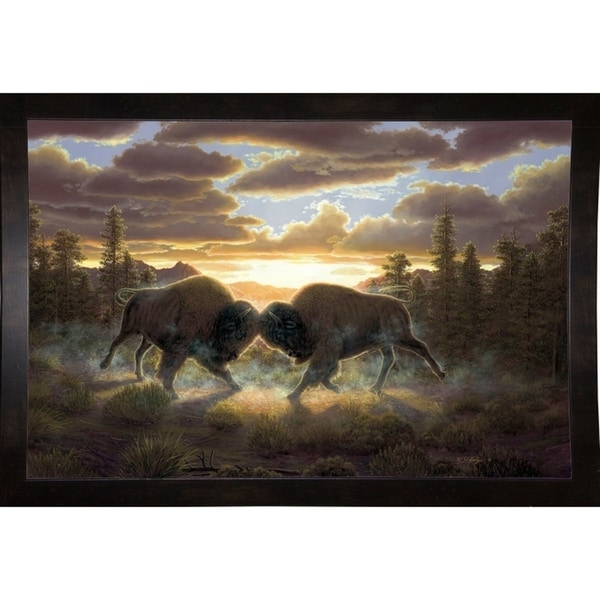 Buffalo-R. HED89659 Print 24.25"x36.5" by R W Hedge
