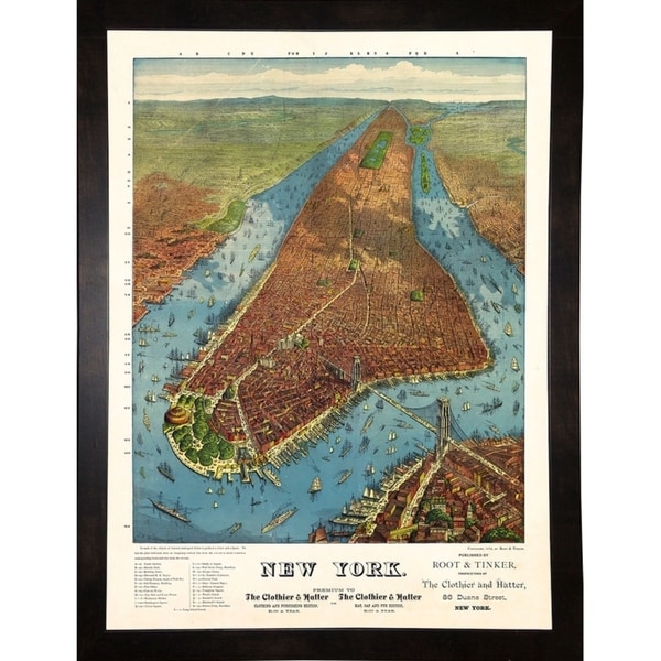 Aerial Map for Root & Tinker of New York-PRIPUB131087 Print 26"x19.25" by Print Collection