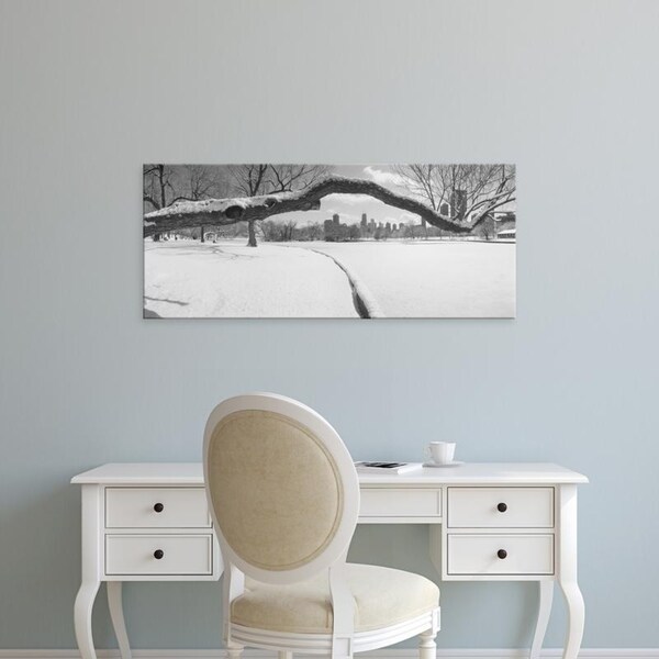 Easy Art Prints Panoramic Images's 'Bare trees in a park, Lincoln Park, Chicago, Illinois, USA' Premium Canvas Art